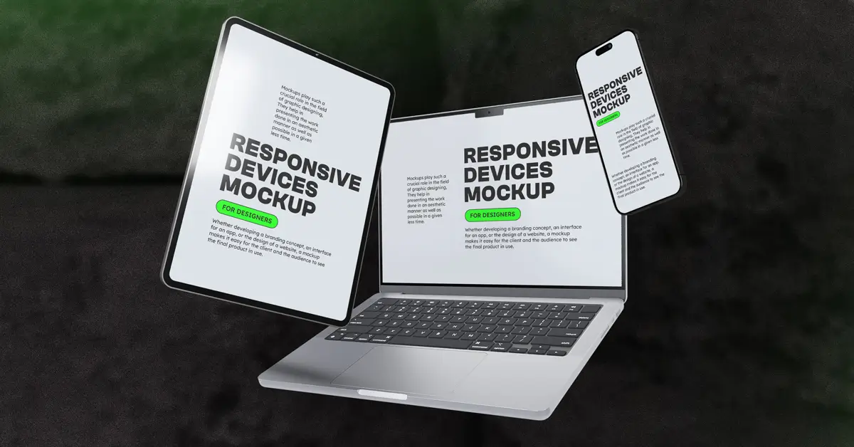 Responsive Devices PSD Mockup